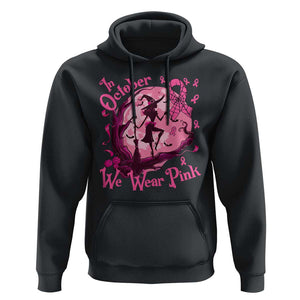 Breast Cancer Halloween Hoodie In October We Wear Pink Witch TS09 Black Print Your Wear