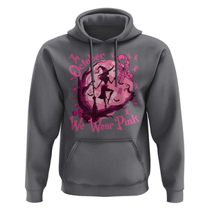 Breast Cancer Halloween Hoodie In October We Wear Pink Witch TS09 Charcoal Print Your Wear