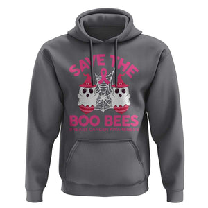 Breast Cancer Halloween Hoodie Save The Boo Bees TS09 Charcoal Print Your Wear