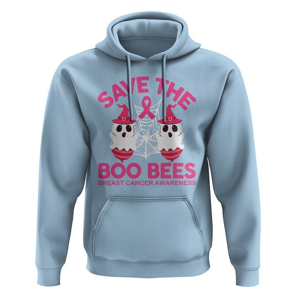 Breast Cancer Halloween Hoodie Save The Boo Bees TS09 Light Blue Print Your Wear