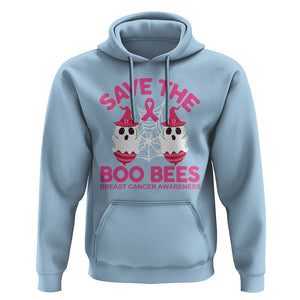 Breast Cancer Halloween Hoodie Save The Boo Bees TS09 Light Blue Print Your Wear