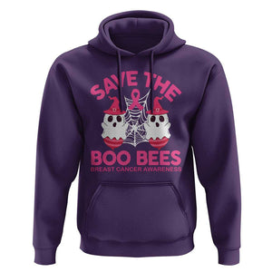 Breast Cancer Halloween Hoodie Save The Boo Bees TS09 Purple Print Your Wear