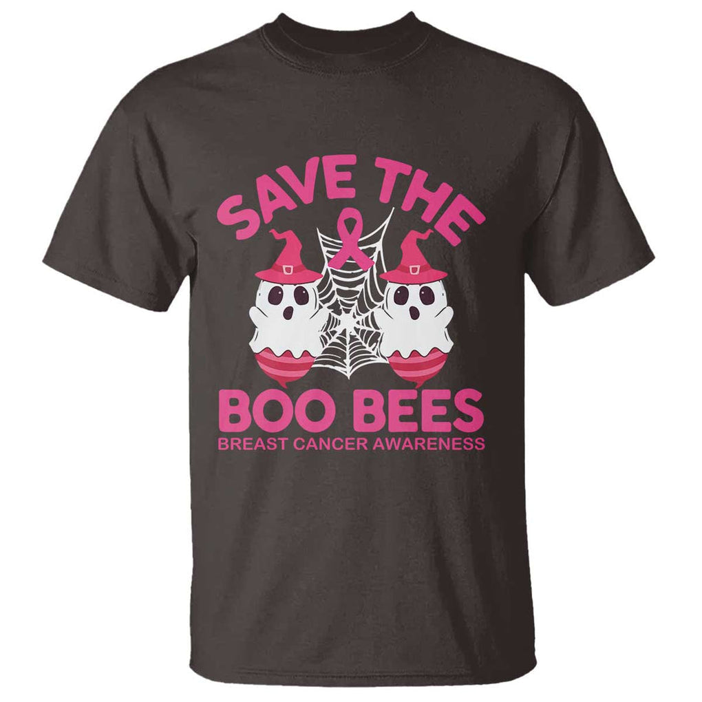 Breast Cancer Halloween T Shirt Save The Boo Bees TS09 Dark Chocolate Print Your Wear