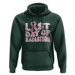 Pink Breast Cancer Chemotherapy Hoodie Last Day Of Radiation Pink Ribbon TS09 Dark Forest Green Print Your Wear