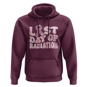 Pink Breast Cancer Chemotherapy Hoodie Last Day Of Radiation Pink Ribbon TS09 Maroon Print Your Wear