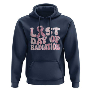 Pink Breast Cancer Chemotherapy Hoodie Last Day Of Radiation Pink Ribbon TS09 Navy Print Your Wear