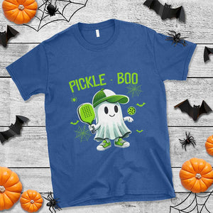 Halloween Pickleball T Shirt Pickle Boo Cute Ghost TS09 Royal Blue Print Your Wear