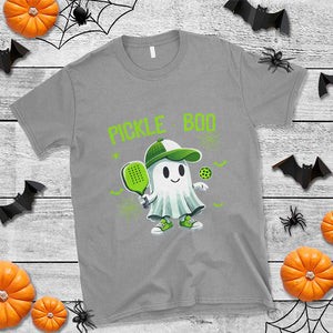 Halloween Pickleball T Shirt Pickle Boo Cute Ghost TS09 Sport Gray Print Your Wear