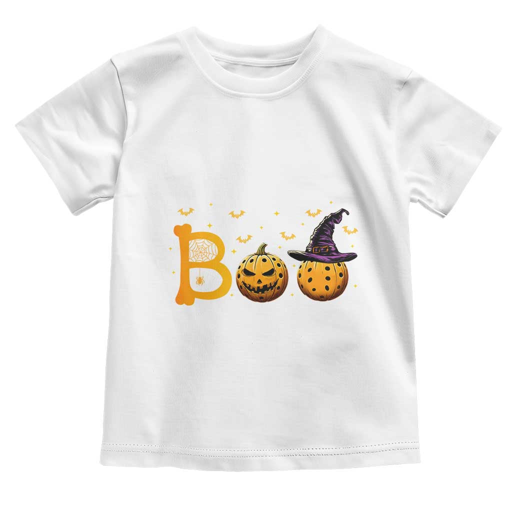 Halloween Pickleball Baby Shirt Boo Pickle Ball Witch Pumpkin TS09 White Print Your Wear