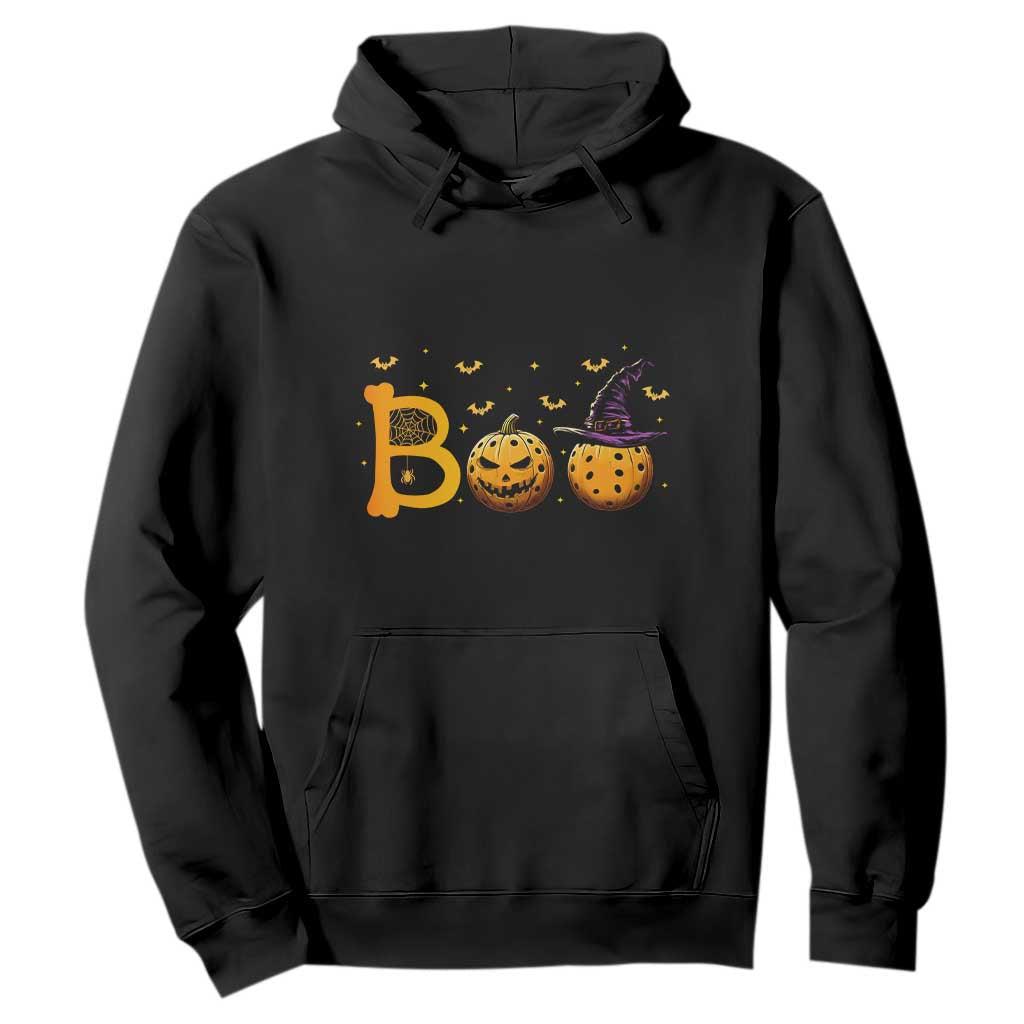 Halloween Pickleball Hoodie Boo Pickle Ball Witch Pumpkin TS09 Black Print Your Wear