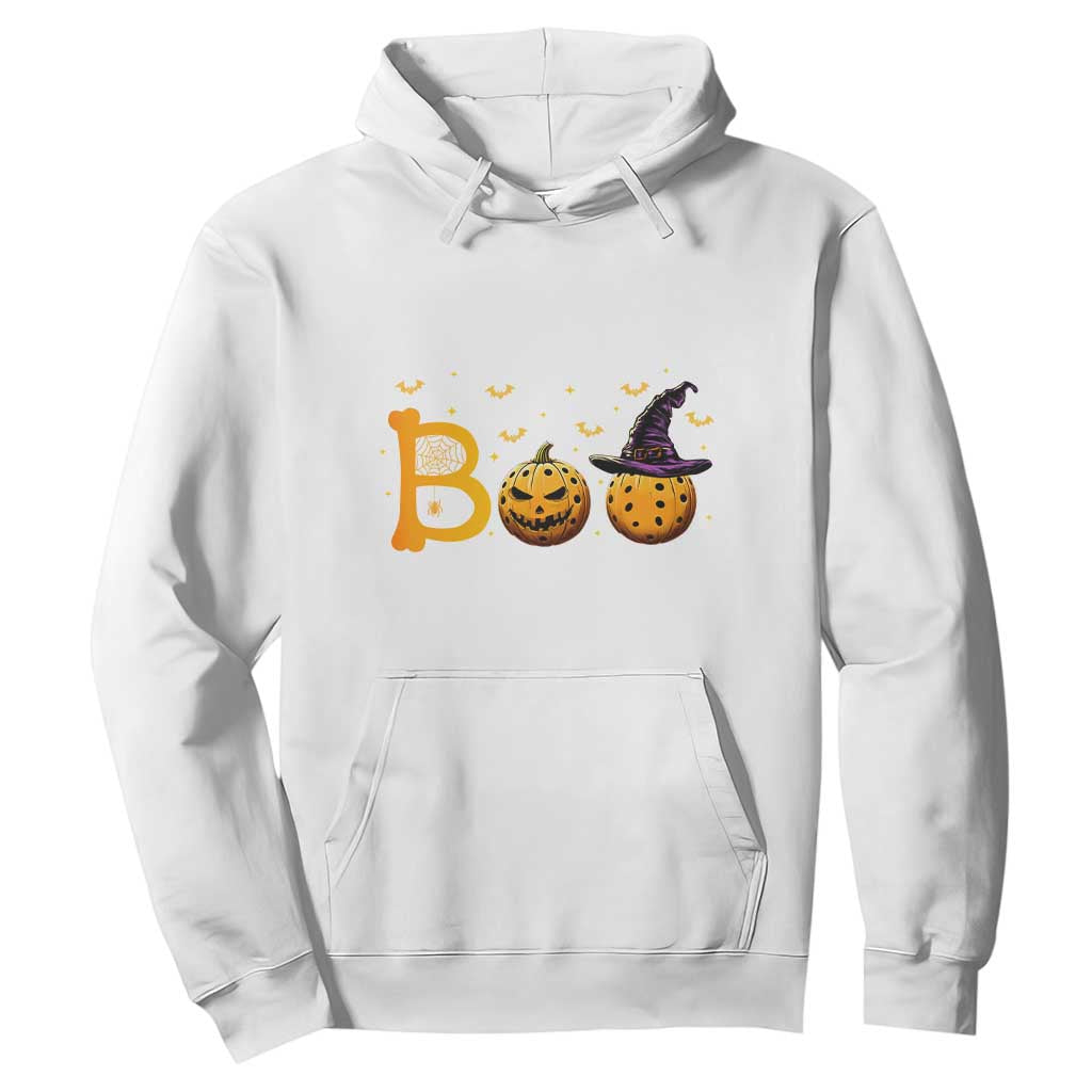 Halloween Pickleball Hoodie Boo Pickle Ball Witch Pumpkin TS09 White Print Your Wear