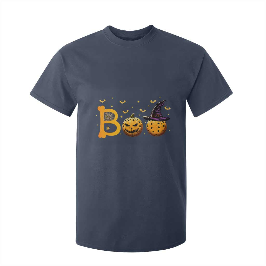 Halloween Pickleball T Shirt For Kid Boo Pickle Ball Witch Pumpkin TS09 Navy Print Your Wear