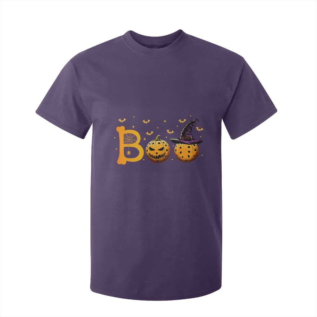Halloween Pickleball T Shirt For Kid Boo Pickle Ball Witch Pumpkin TS09 Purple Print Your Wear