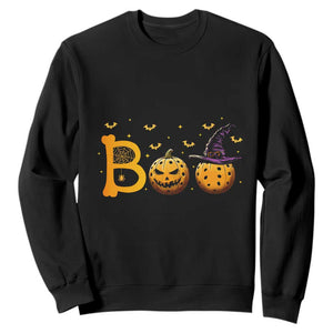 Halloween Pickleball Sweatshirt Boo Pickle Ball Witch Pumpkin TS09 Black Print Your Wear