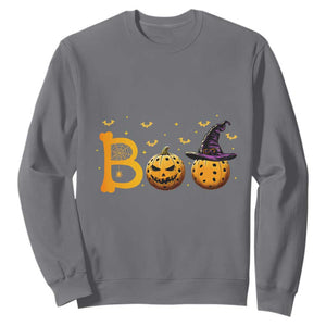 Halloween Pickleball Sweatshirt Boo Pickle Ball Witch Pumpkin TS09 Charcoal Print Your Wear