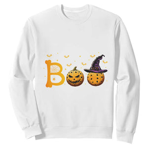 Halloween Pickleball Sweatshirt Boo Pickle Ball Witch Pumpkin TS09 White Print Your Wear