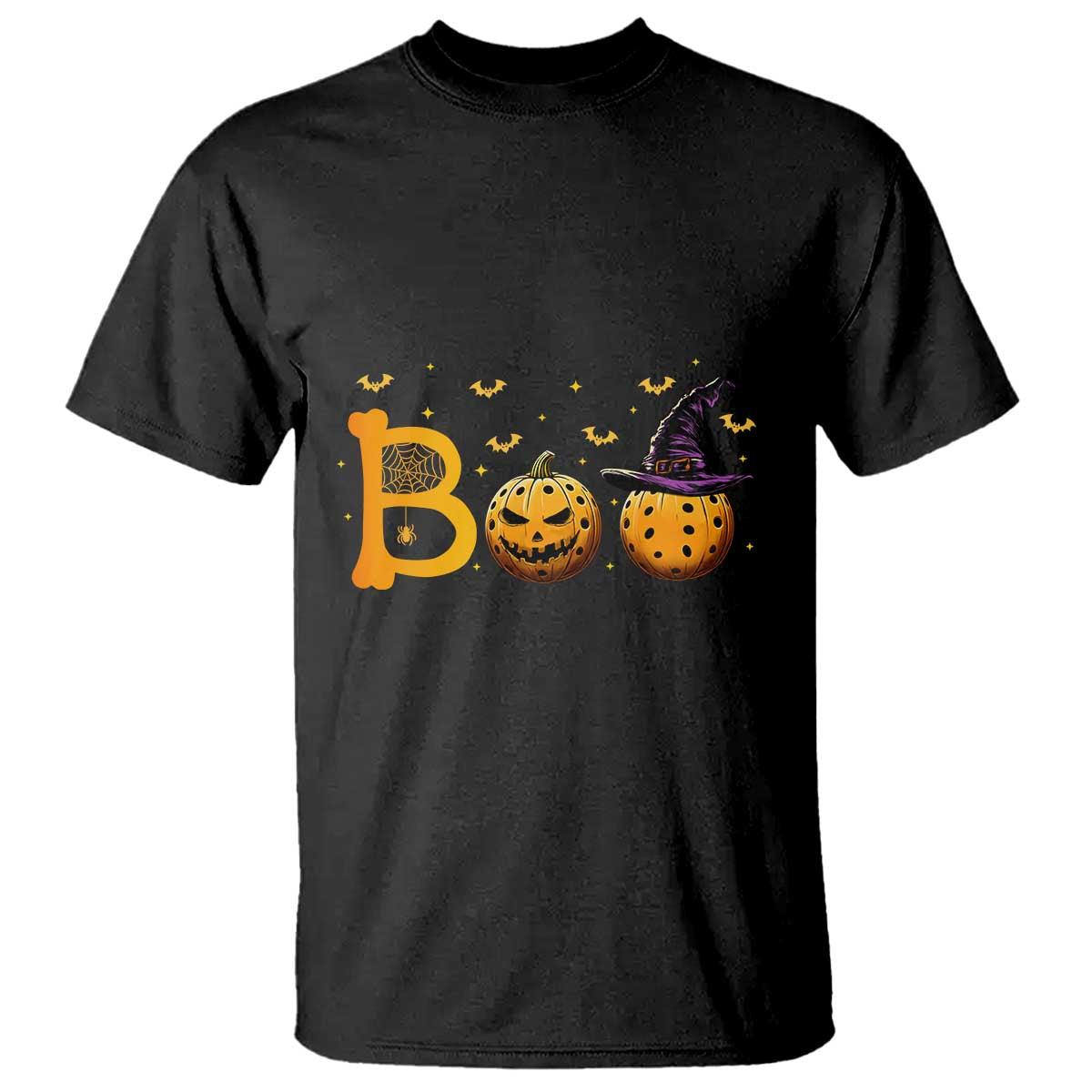 Halloween Pickleball T Shirt Boo Pickle Ball Witch Pumpkin TS09 Black Print Your Wear