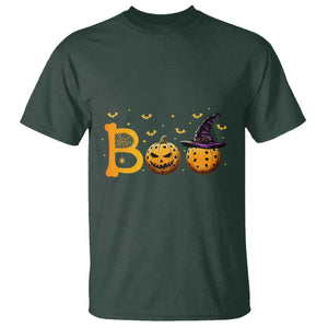 Halloween Pickleball T Shirt Boo Pickle Ball Witch Pumpkin TS09 Dark Forest Green Print Your Wear