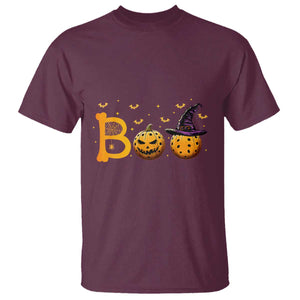 Halloween Pickleball T Shirt Boo Pickle Ball Witch Pumpkin TS09 Maroon Print Your Wear