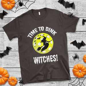 Halloween Pickleball T Shirt Time To Dink Witches TS09 Dark Chocolate Print Your Wear