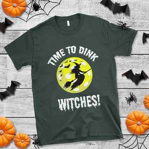 Halloween Pickleball T Shirt Time To Dink Witches TS09 Dark Forest Green Print Your Wear