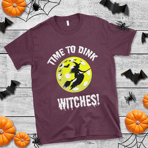 Halloween Pickleball T Shirt Time To Dink Witches TS09 Maroon Print Your Wear