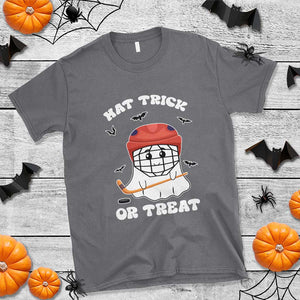 Halloween Hockey T Shirt Hat Trick Or Treat Ghost Player TS09 Charcoal Print Your Wear