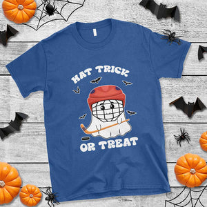 Halloween Hockey T Shirt Hat Trick Or Treat Ghost Player TS09 Royal Blue Print Your Wear