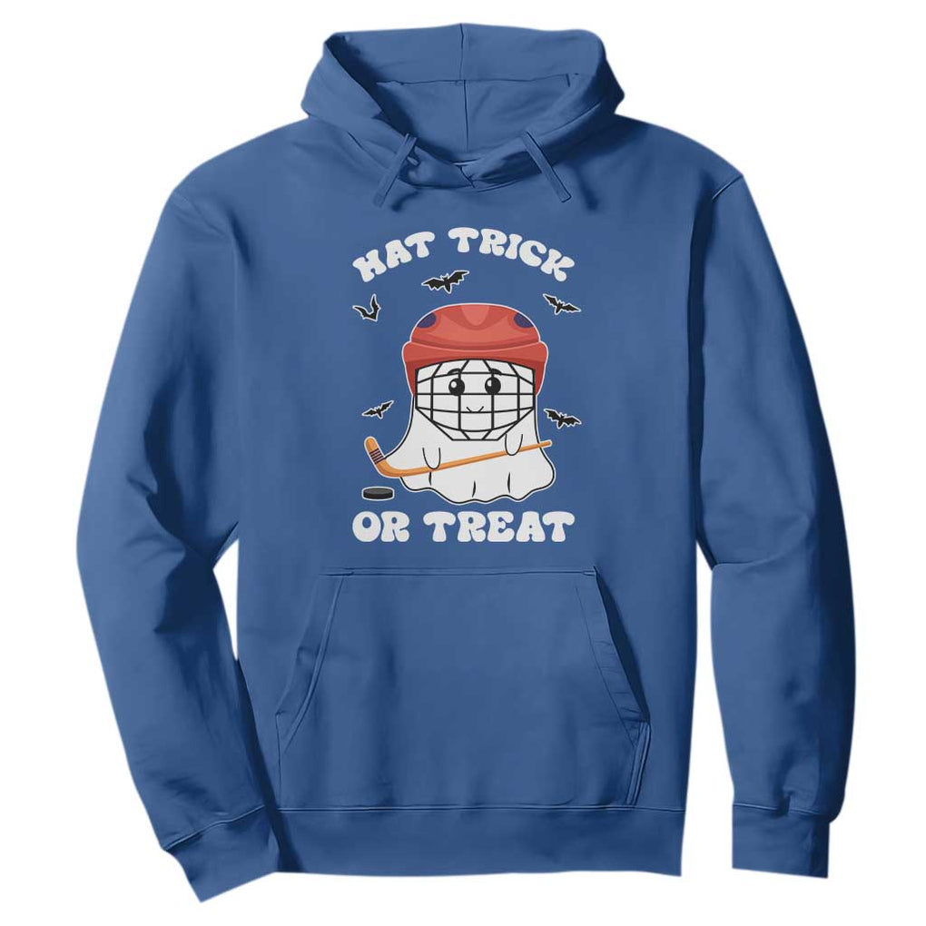 Halloween Hockey Hoodie Hat Trick Or Treat Ghost Player TS09 Royal Blue Print Your Wear