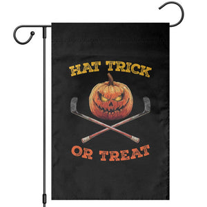 Halloween Hockey Garden Flag Hat Trick Or Treat Pumpkin Player TS09 Black Print Your Wear