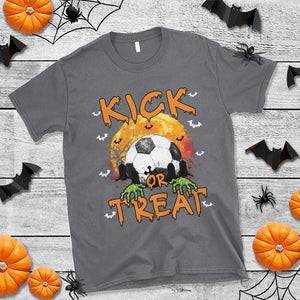 Halloween Soccer T Shirt Kick Or Treat Spooky Season TS09 Charcoal Print Your Wear