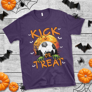 Halloween Soccer T Shirt Kick Or Treat Spooky Season TS09 Purple Print Your Wear