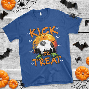 Halloween Soccer T Shirt Kick Or Treat Spooky Season TS09 Royal Blue Print Your Wear