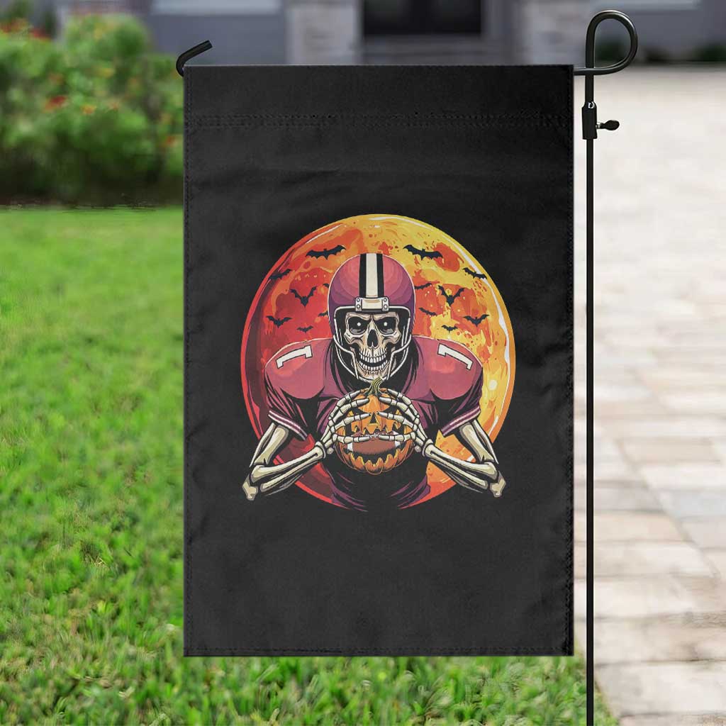 Halloween Football Garden Flag Spooky Skeleton Player TS09 Print Your Wear