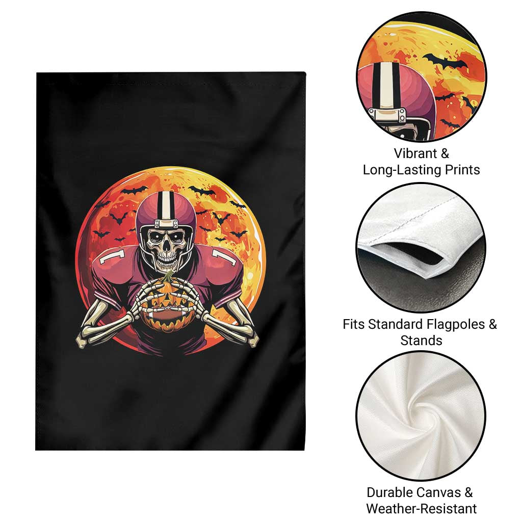 Halloween Football Garden Flag Spooky Skeleton Player TS09 Print Your Wear