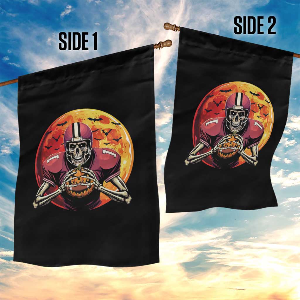 Halloween Football Garden Flag Spooky Skeleton Player TS09 Print Your Wear