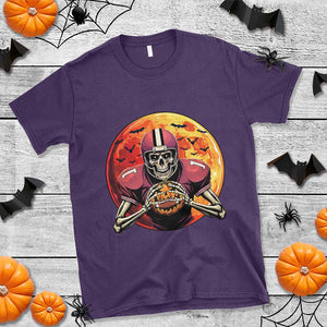 Halloween Football T Shirt Spooky Skeleton Player TS09 Purple Print Your Wear