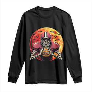 Halloween Football Long Sleeve Shirt Spooky Skeleton Player TS09 Black Print Your Wear