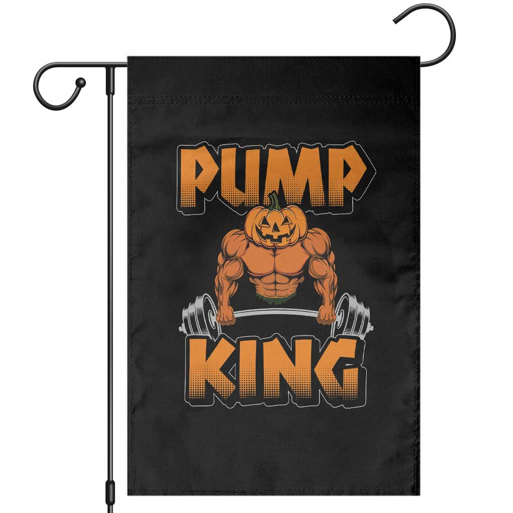 Funny Halloween Gymer Garden Flag Pump King Gym Workout Pumpkin TS09 Black Print Your Wear