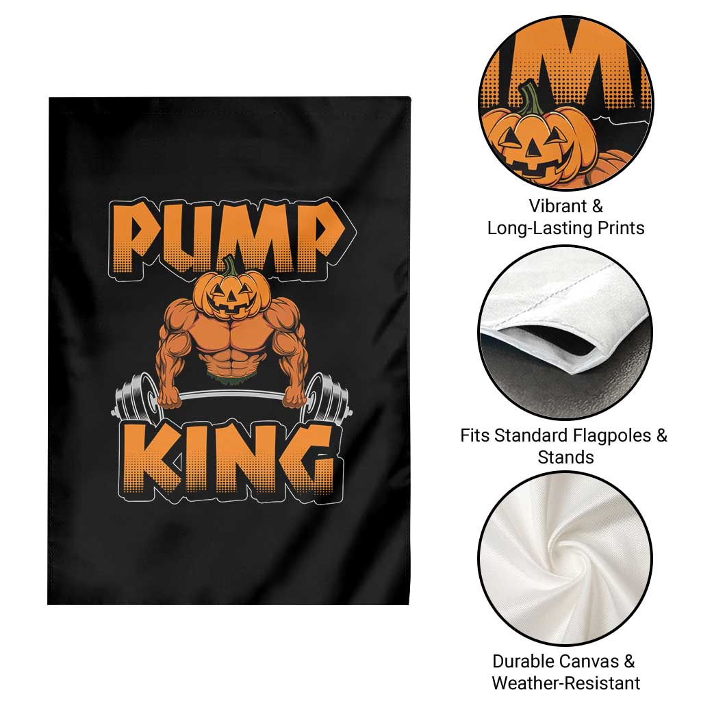 Funny Halloween Gymer Garden Flag Pump King Gym Workout Pumpkin TS09 Print Your Wear