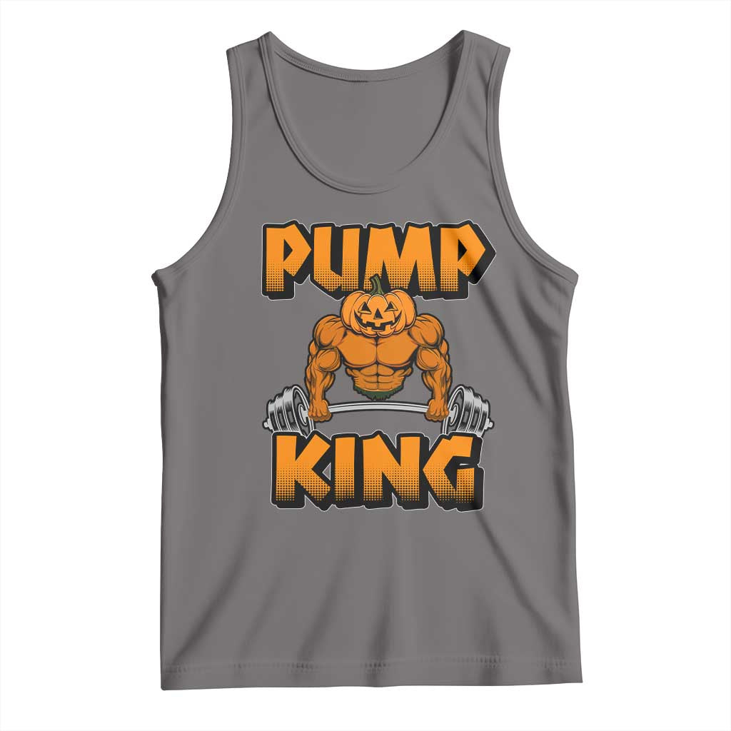 Funny Halloween Gymer Tank Top Pump King Gym Workout Pumpkin TS09 Deep Heather Print Your Wear