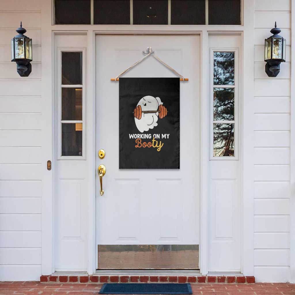 Halloween Gymer Garden Flag Working On My Booty Funny Ghost TS09 Print Your Wear
