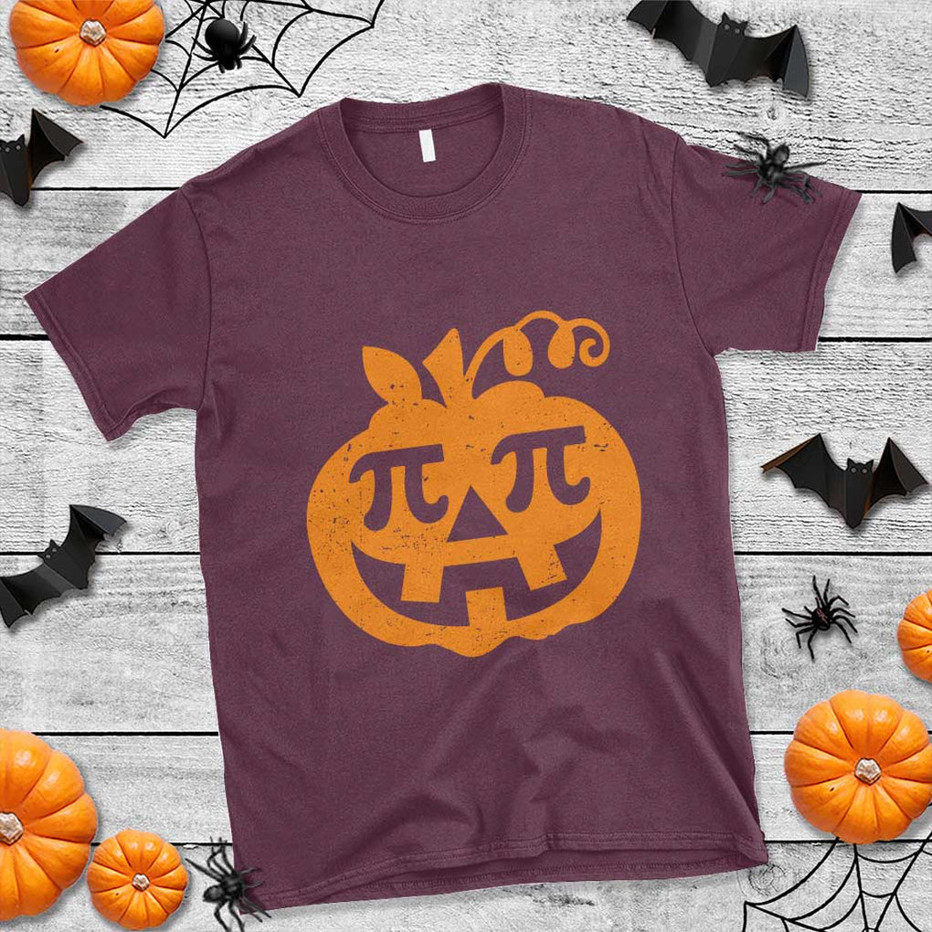 Halloween Math Teacher Pi Pumpkin T Shirt TS09 Maroon Print Your Wear