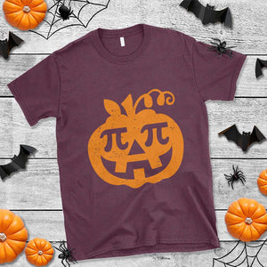 Halloween Math Teacher Pi Pumpkin T Shirt TS09 Maroon Print Your Wear