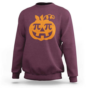 Halloween Math Teacher Pi Pumpkin Sweatshirt TS09 Maroon Print Your Wear