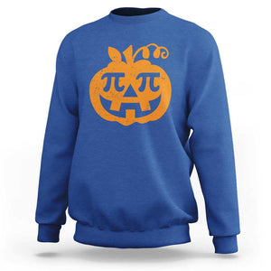 Halloween Math Teacher Pi Pumpkin Sweatshirt TS09 Royal Blue Print Your Wear