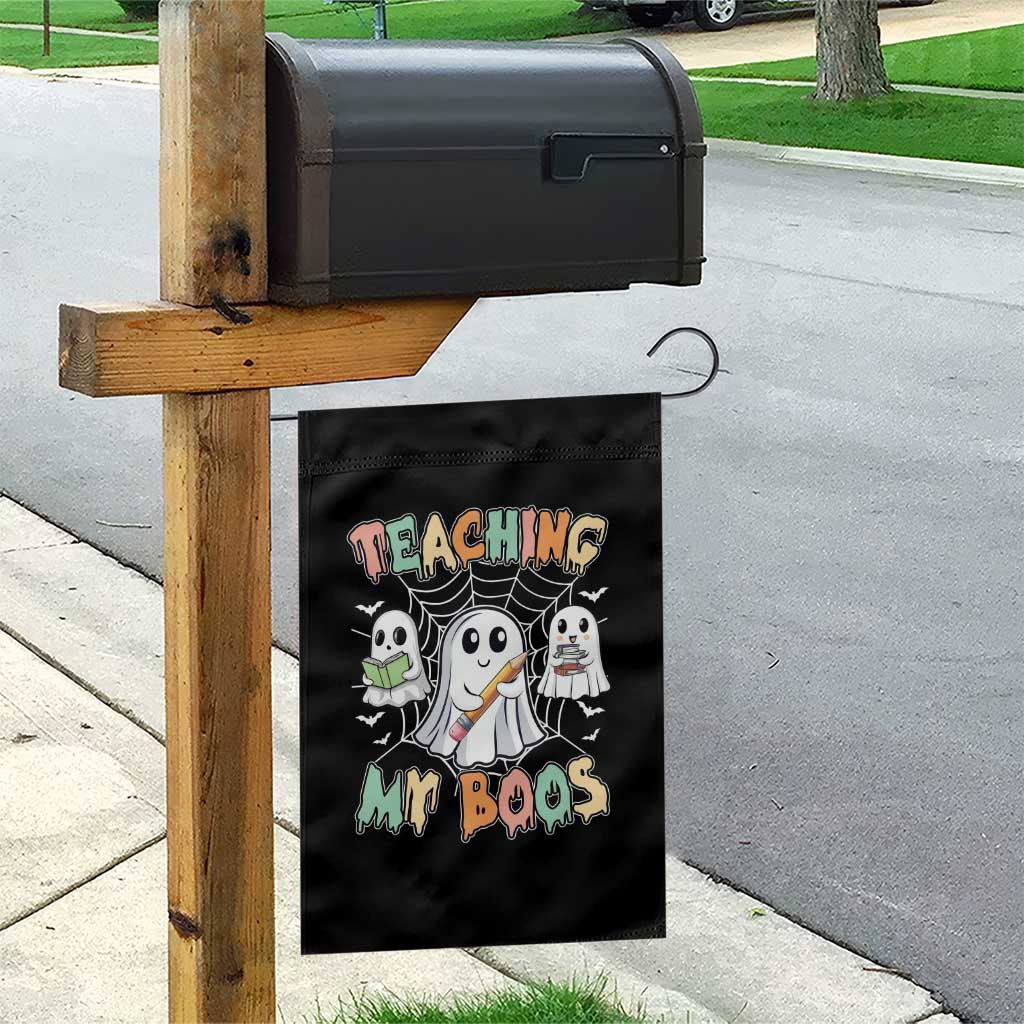 Teacher Halloween Garden Flag Teaching My Boos Cute Ghost TS09 Print Your Wear
