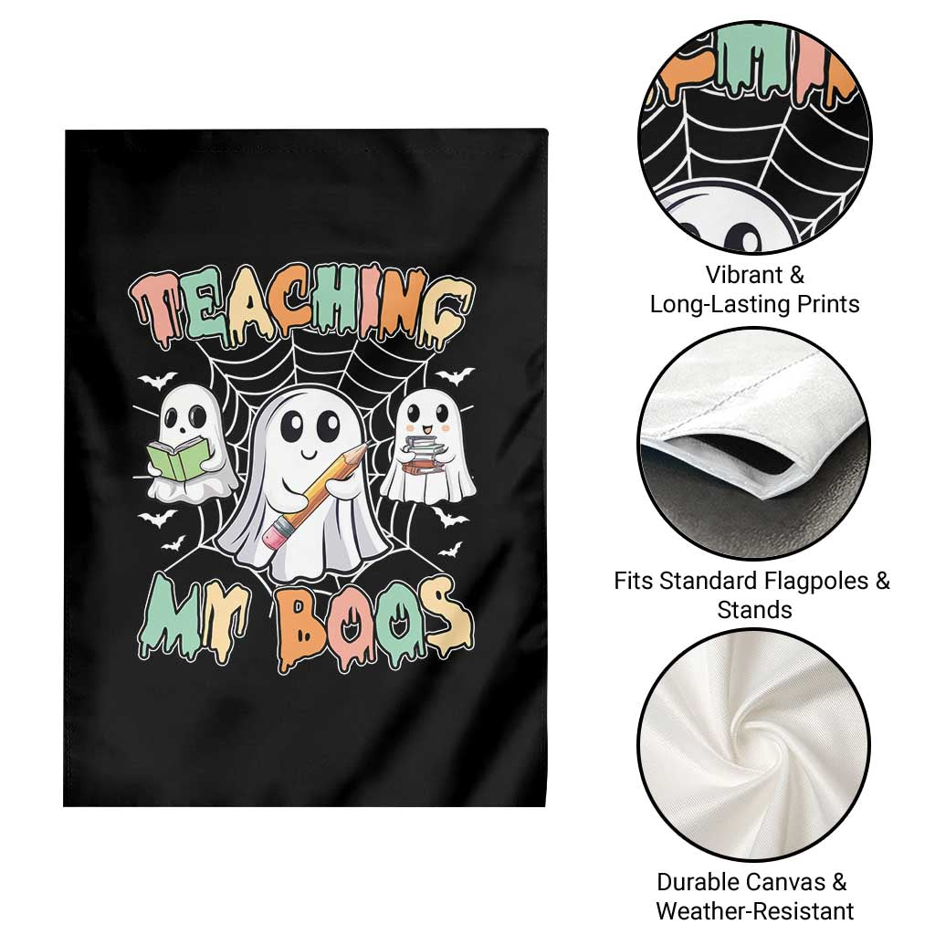 Teacher Halloween Garden Flag Teaching My Boos Cute Ghost TS09 Print Your Wear