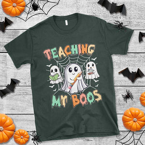 Teacher Halloween T Shirt Teaching My Boos Cute Ghost TS09 Dark Forest Green Print Your Wear