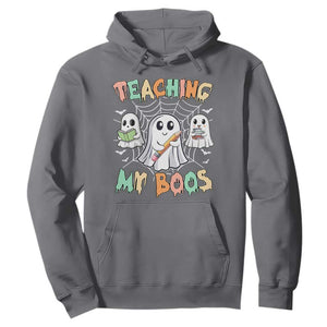 Teacher Halloween Hoodie Teaching My Boos Cute Ghost TS09 Charcoal Print Your Wear